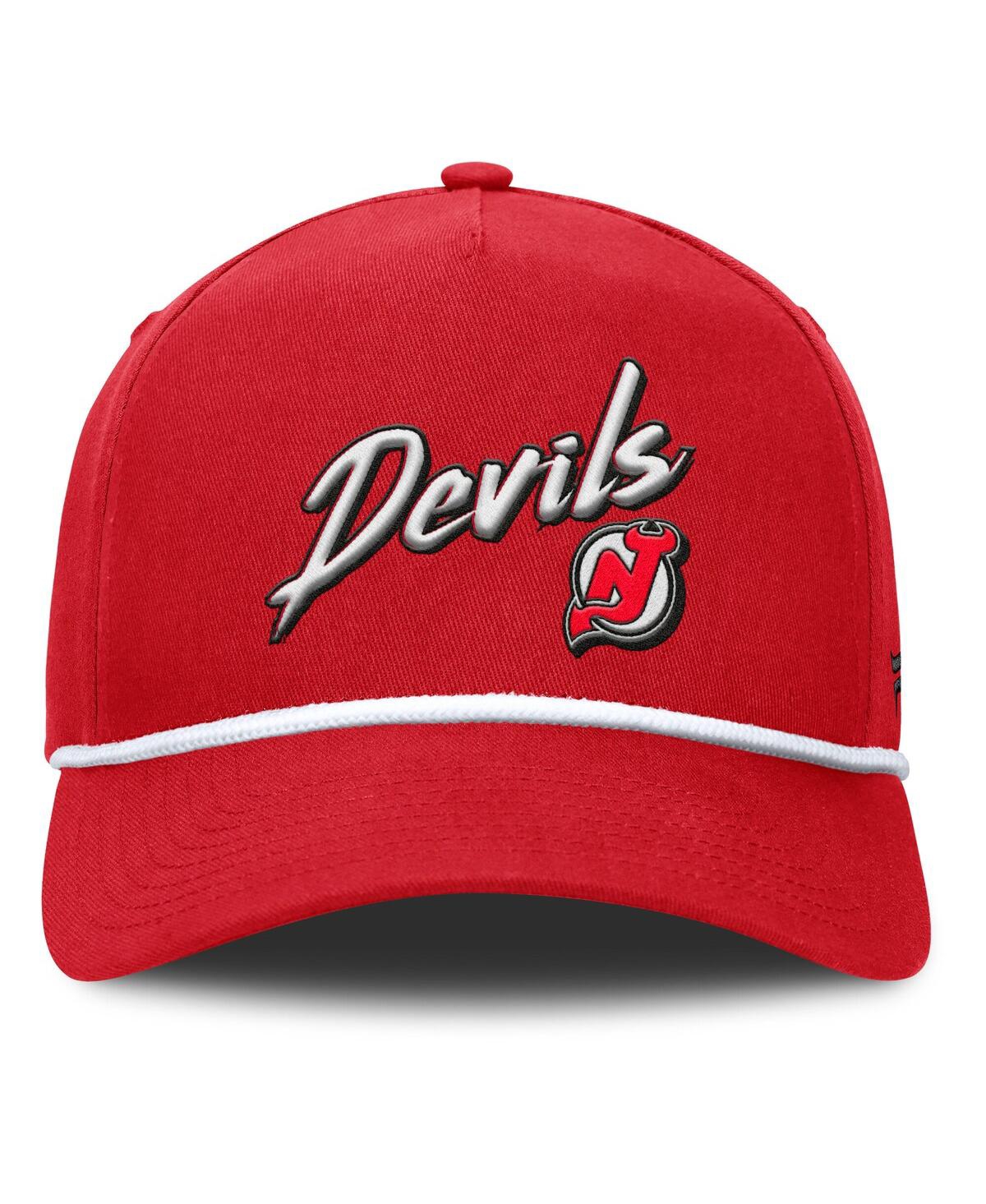 Fanatics Men's Red New Jersey Devils Decades Collection A-frame Rope Adjustable Hat In Red
