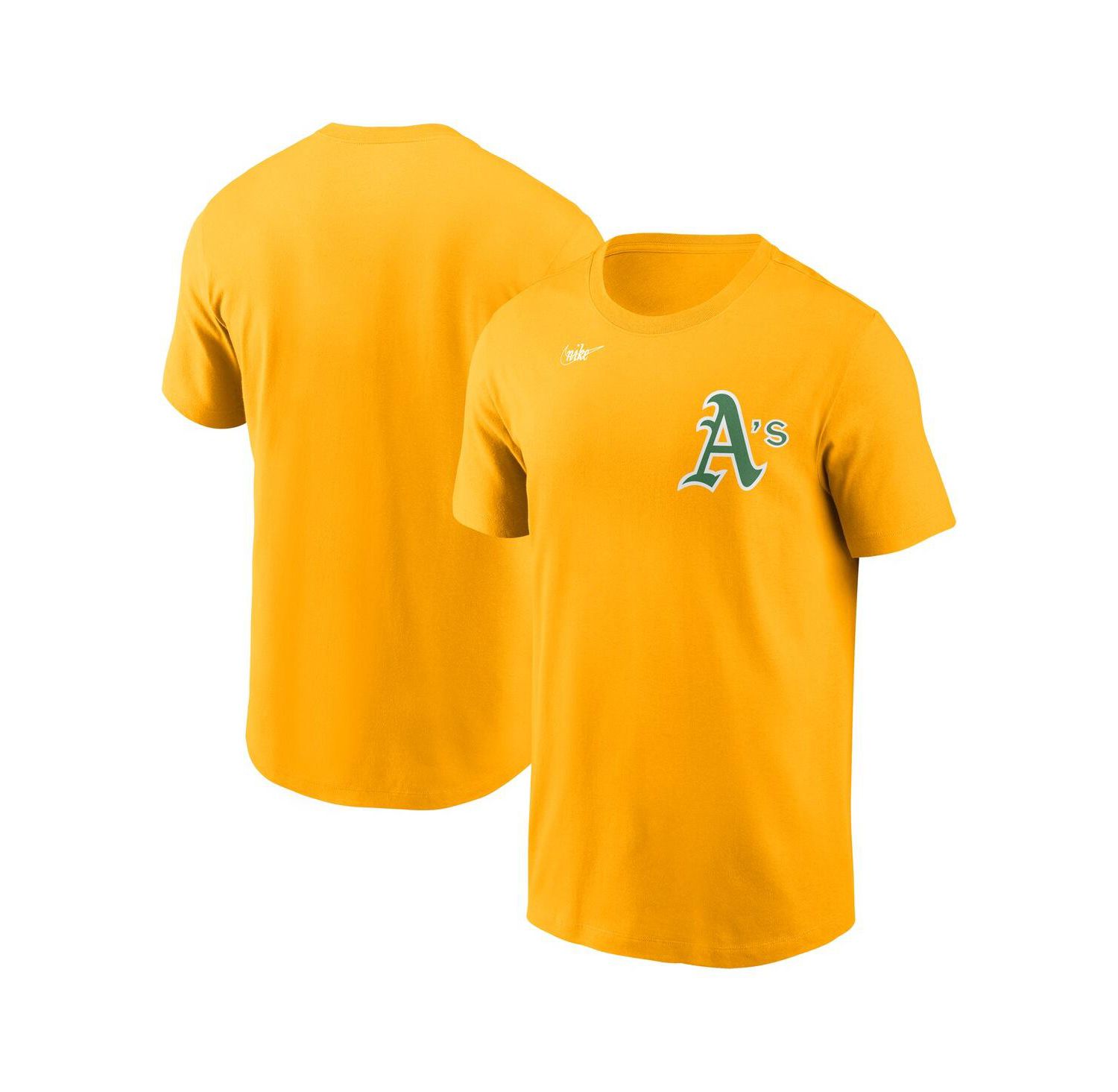 Men's Gold Athletics Cooperstown Wordmark T-Shirt