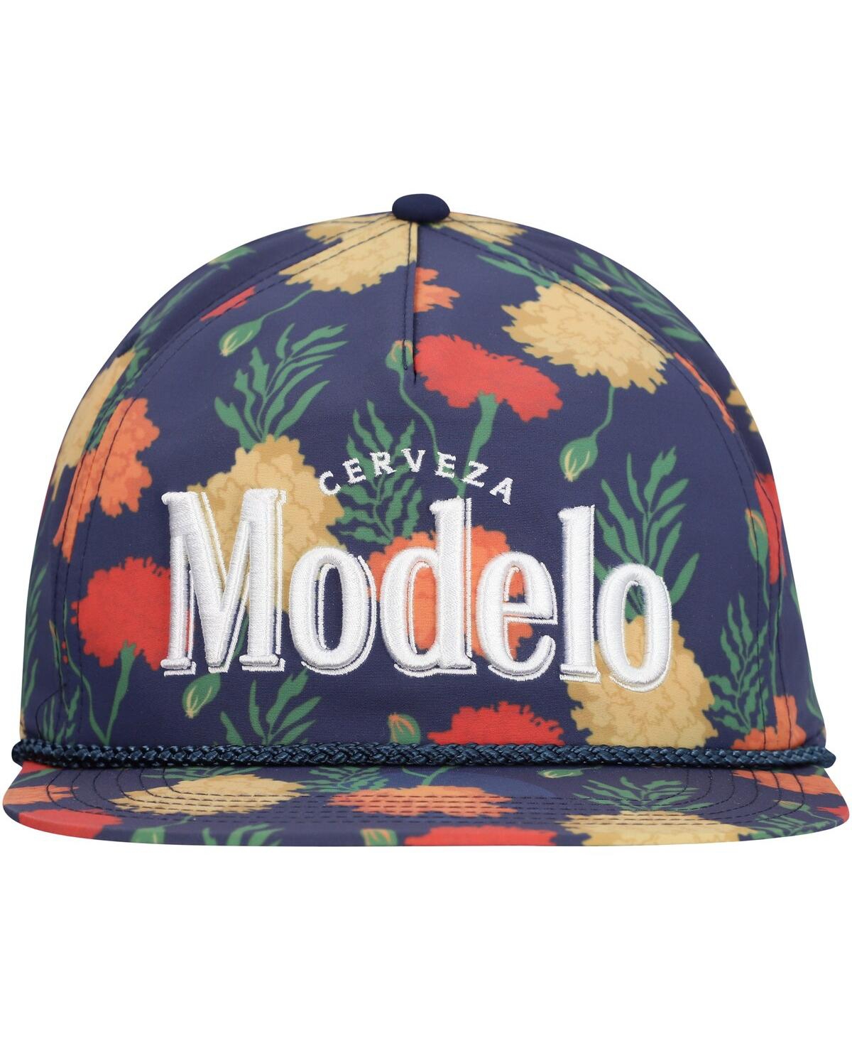 Lids Men's Navy Modelo Beer Rope Floral Golfer Adjustable Hat In Navy