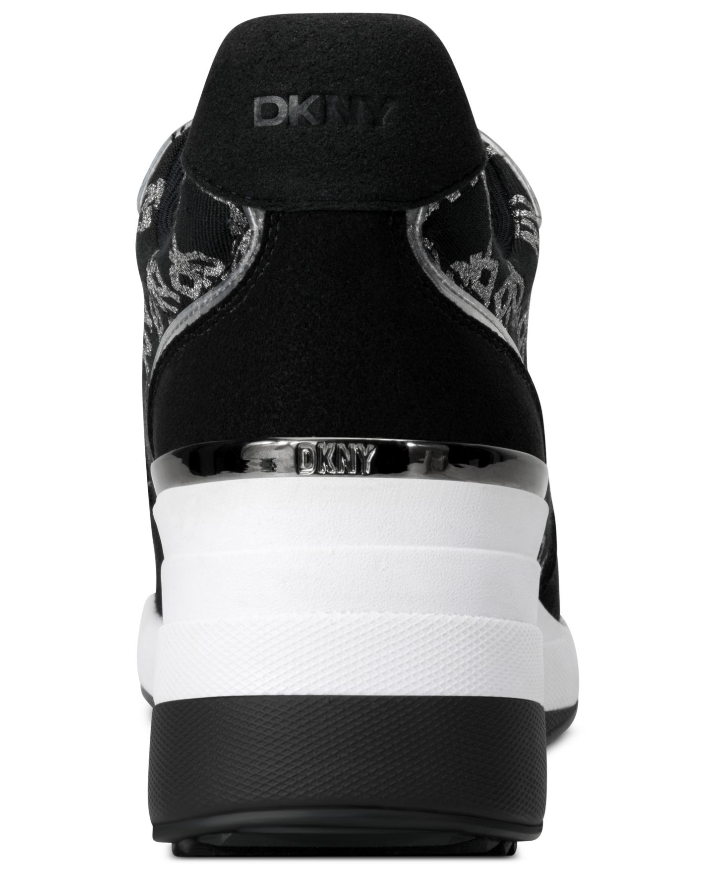 Женские кроссовки DKNY Kamay Lace-Up Wedge, цвет: Чёрный — фото 3