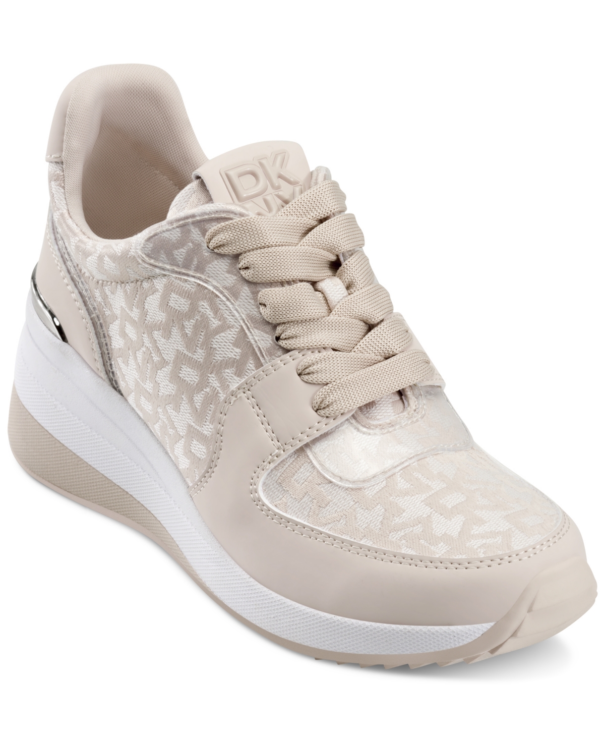Dkny Women's Kamay Lace-up Wedge Sneakers In Hemp