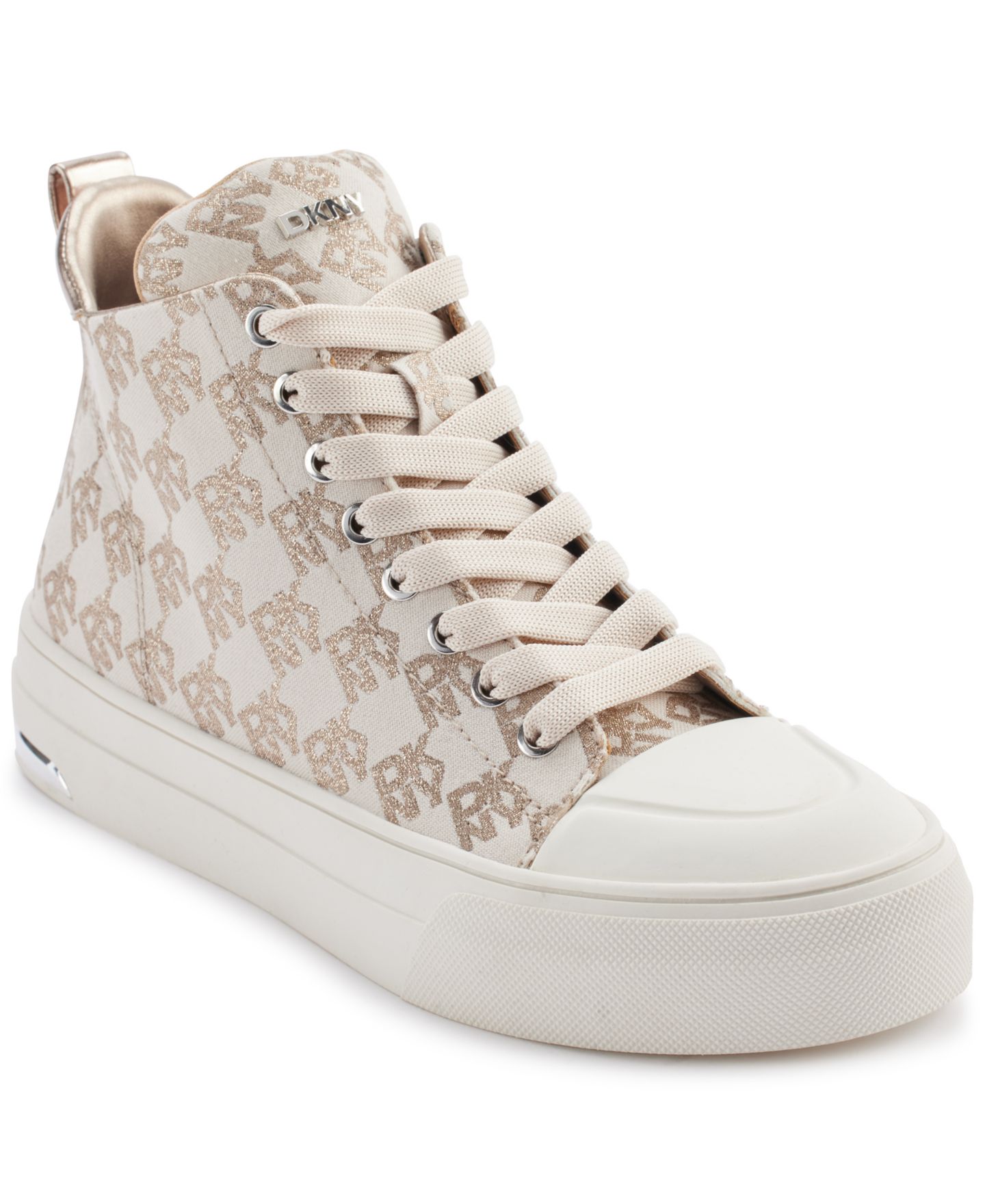 Женские кроссовки DKNY Yaser Lace-Up Mid Top, цвет: Костяной — фото 1
