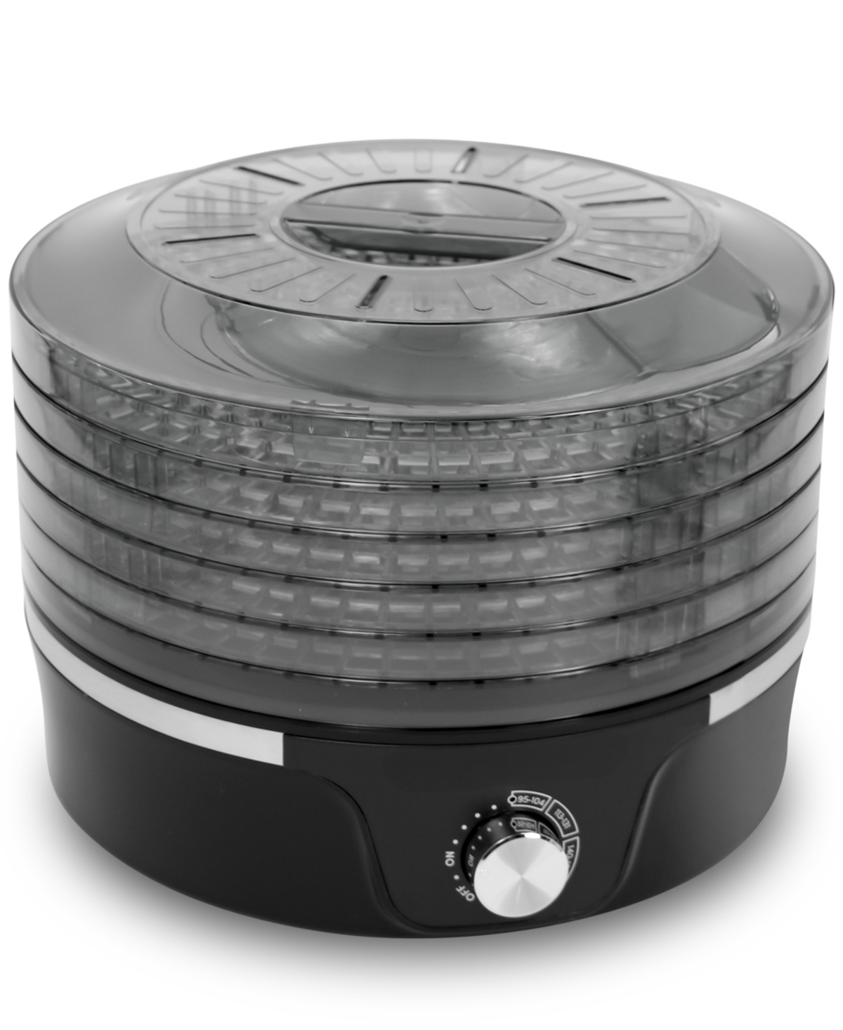 Elite Cuisine Food Dehydrator With Adjustable Temperature In Black,clear