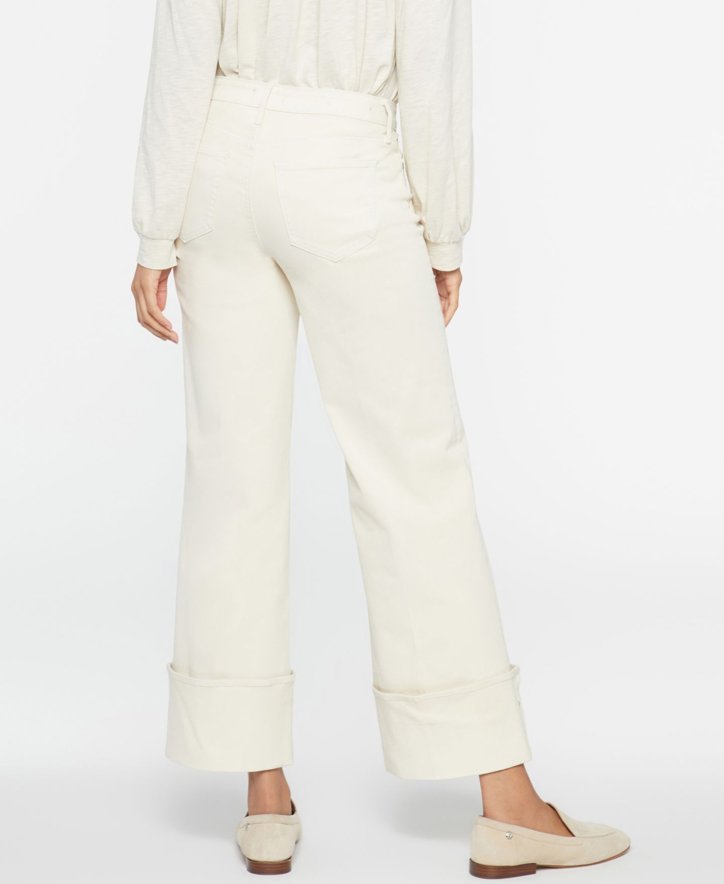 Женские джинсы NYDJ Teresa Wide Leg Wide Cuff, цвет: Белый — фото 2
