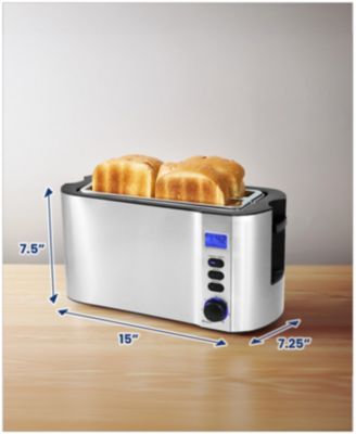 4-Slice Digital, Stainless Steel Long-Slot Toaster