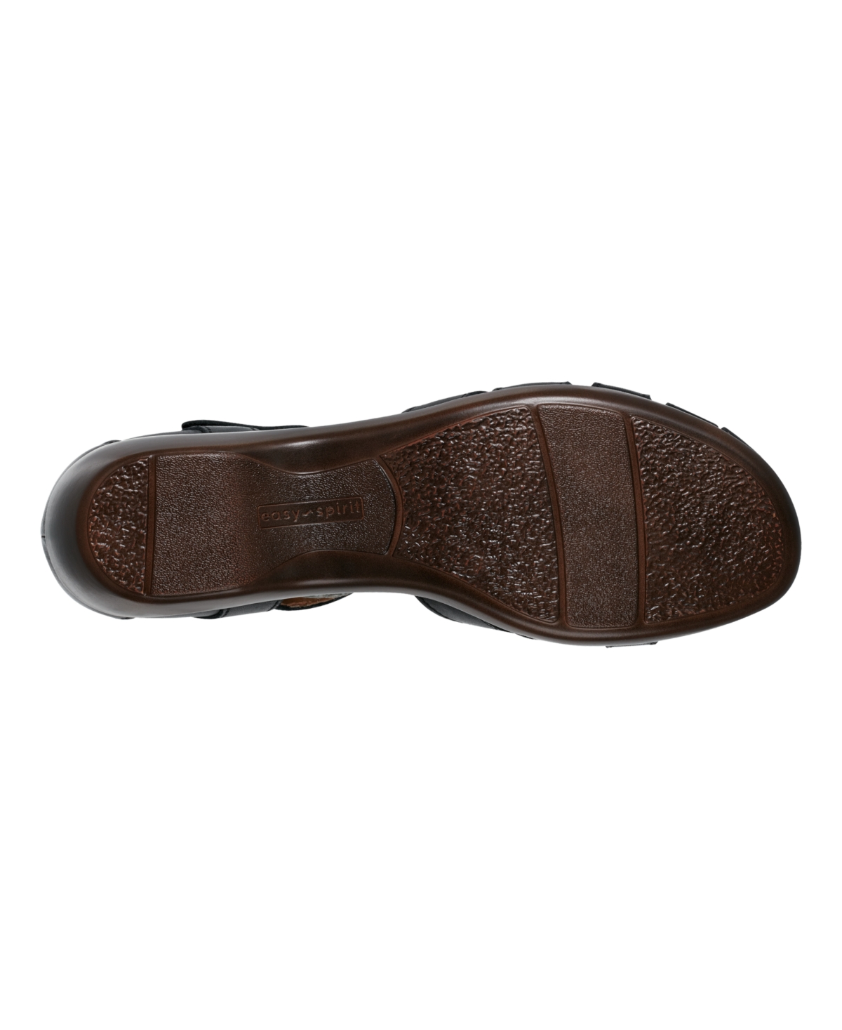 Shop Easy Spirit Women's Darlyn T-strap Woven Flats In Black Leather