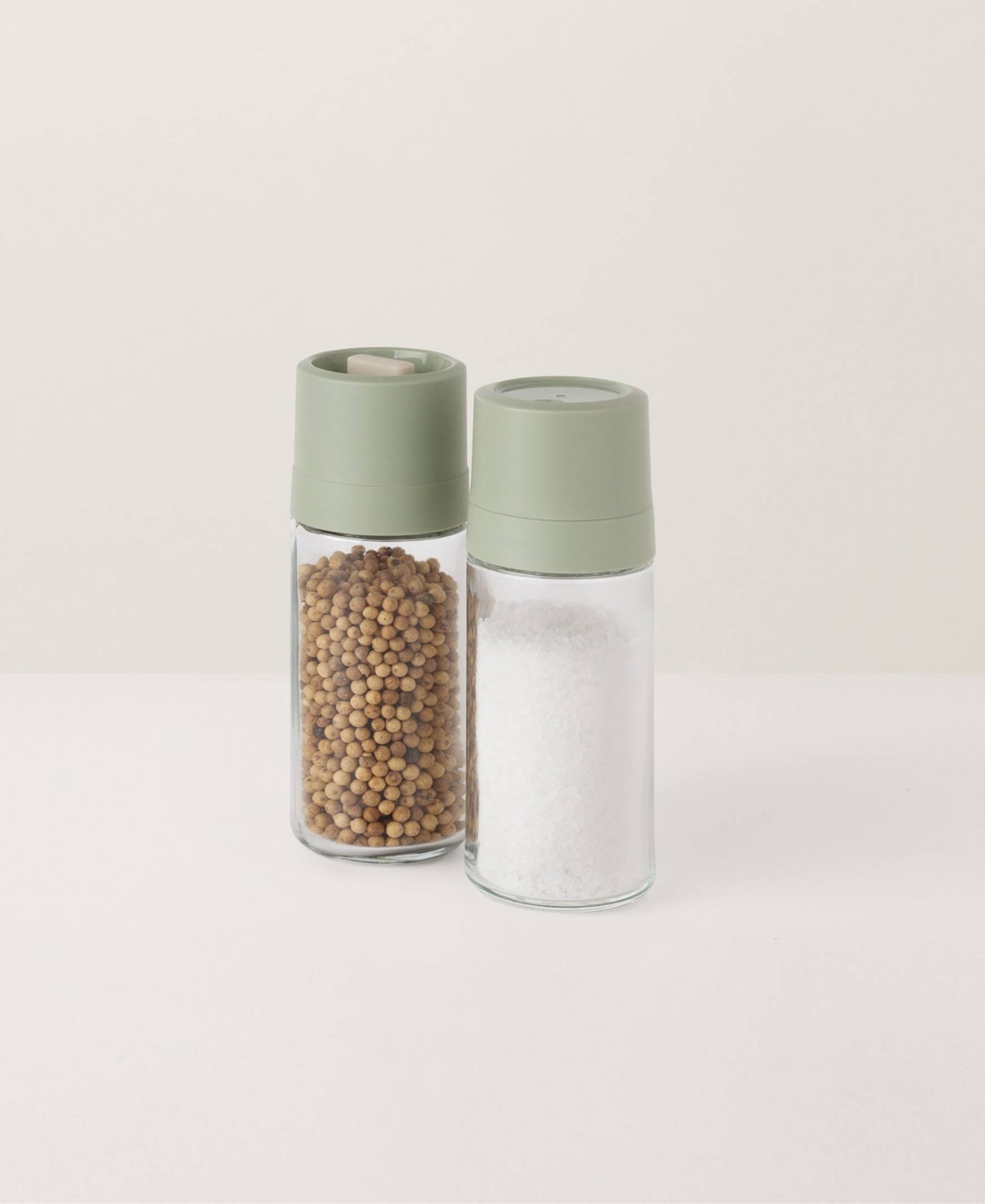 Berghoff Balance Set Of 2 Glass Covered Grinder And Shaker In Green