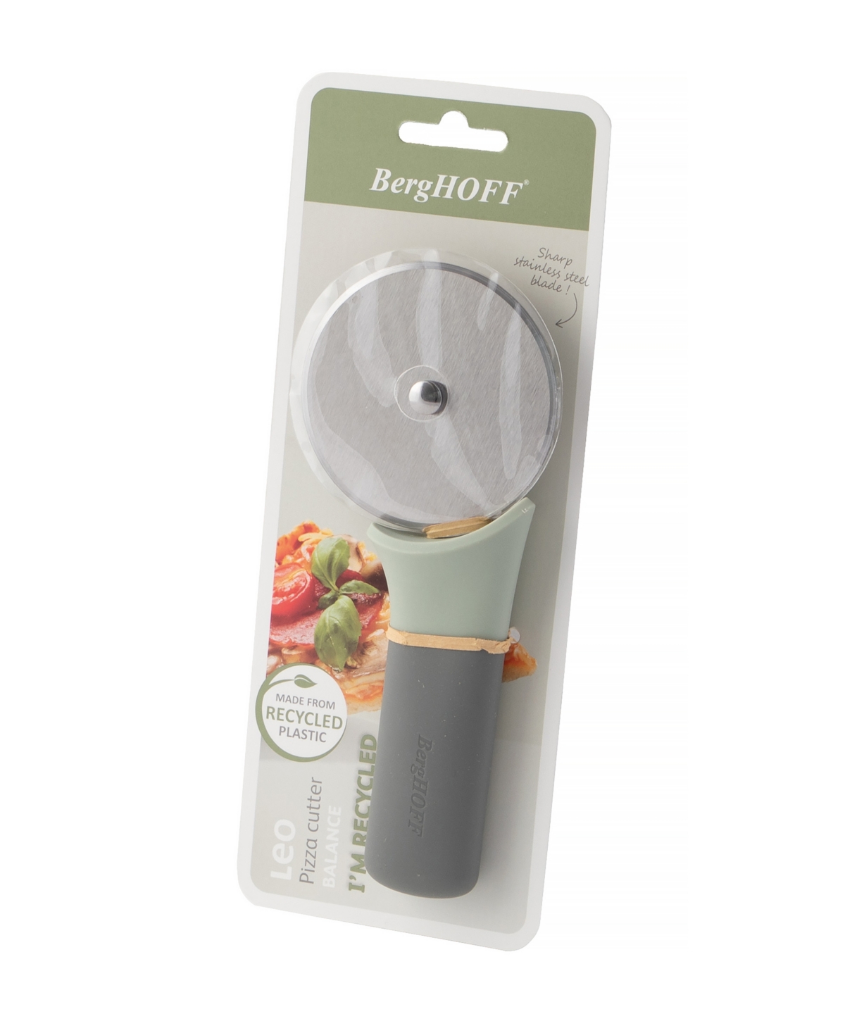Berghoff Balance 7.5" Stainless Steel Pizza Cutter In Sage