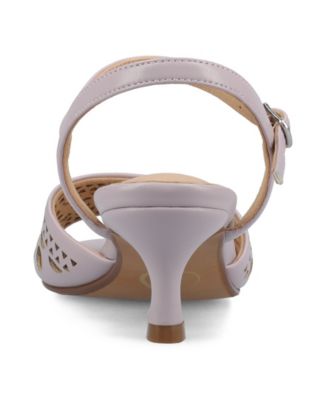 Women's Jessly Perforated Kitten Heel Dress Sandals