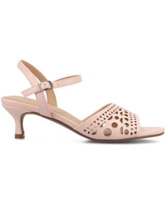Women's Jessly Perforated Kitten Heel Dress Sandals