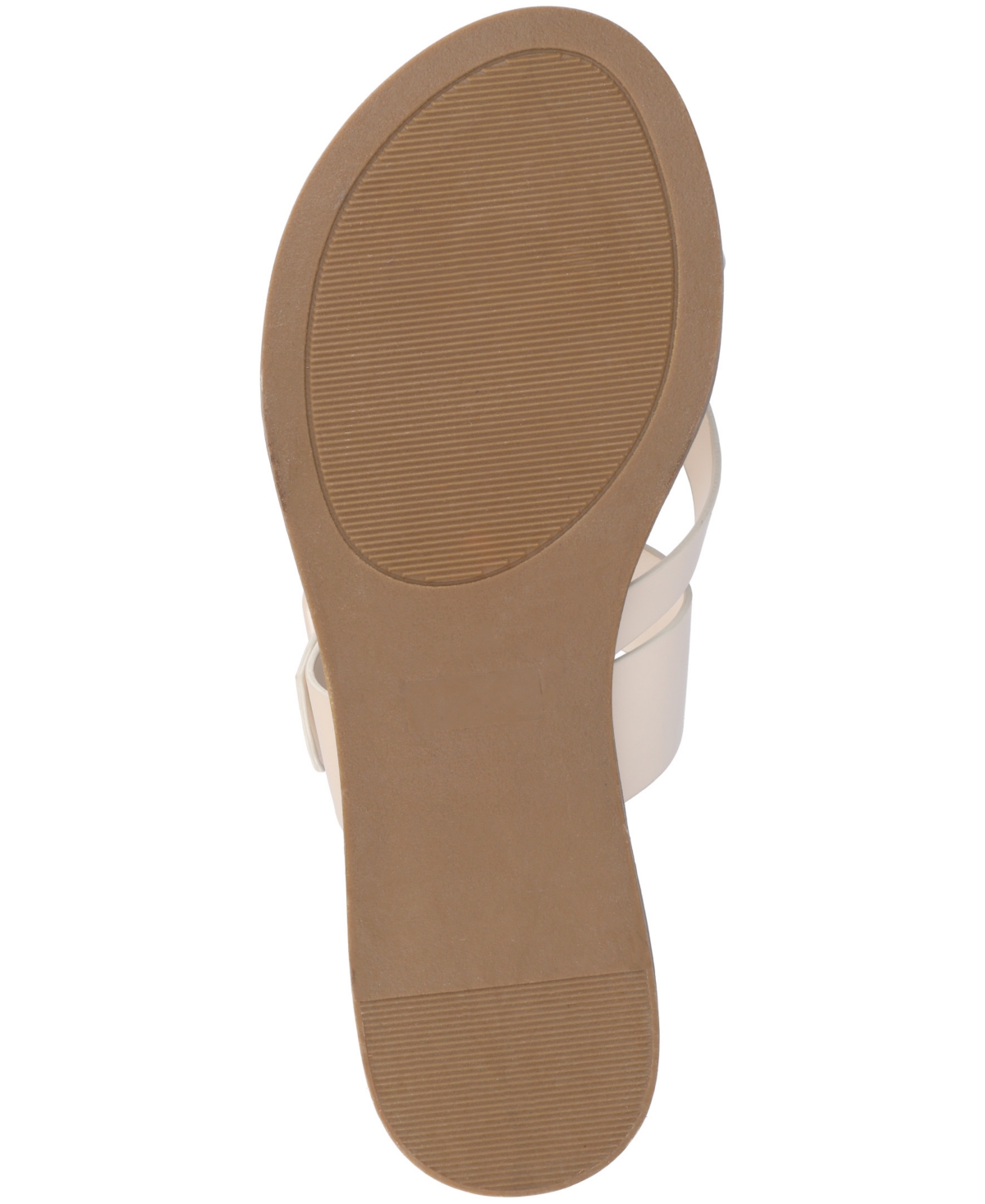 Journee Collection Women's Layra Strappy Buckle Flat Sandals In Ivory