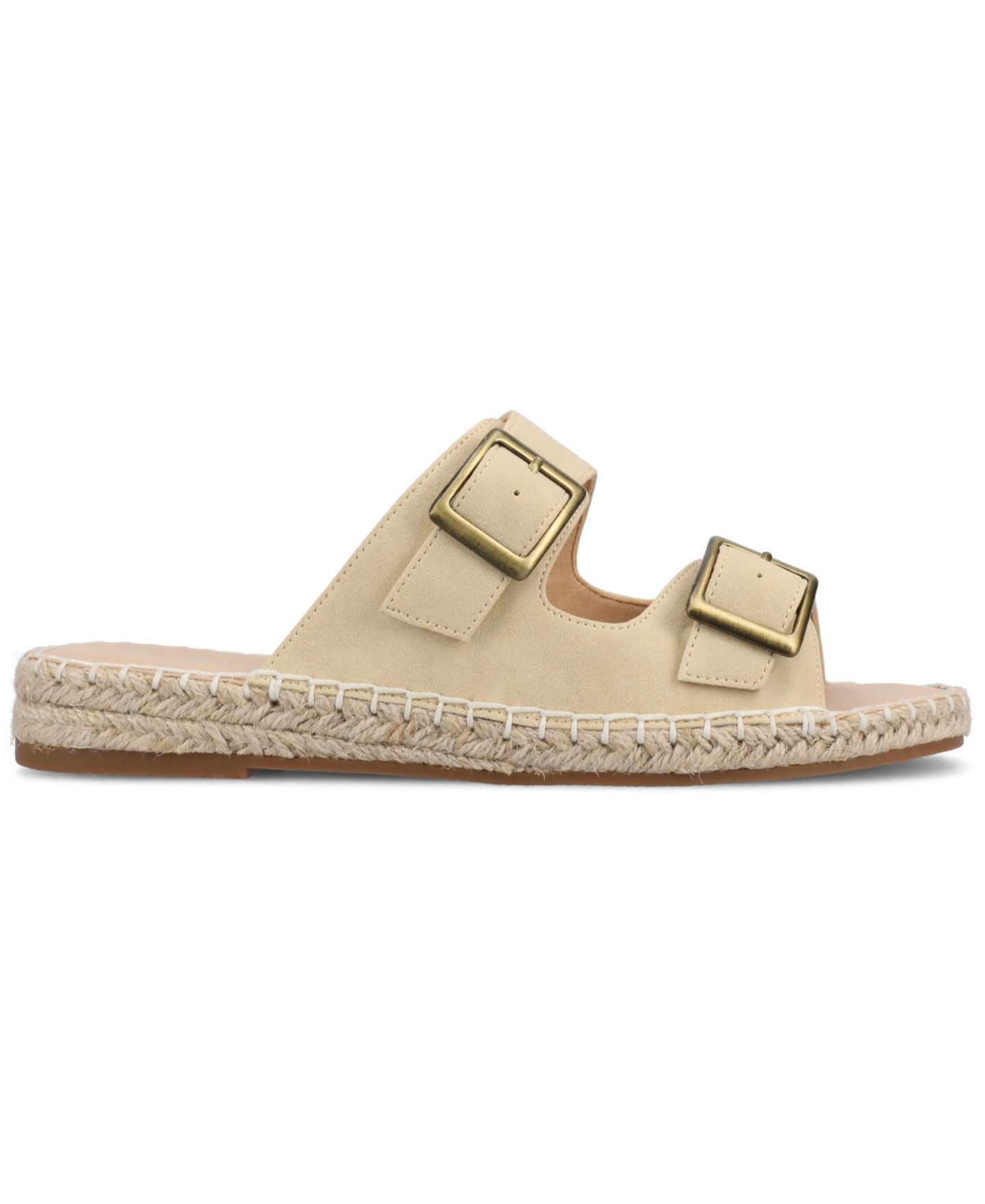 Женские сандалии Journee Collection Tresah Double Strap Espadrille, цвет: Бежевый — фото 2