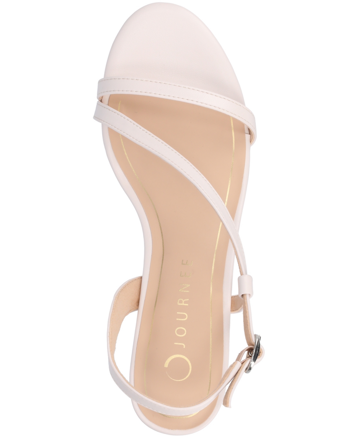 Journee Collection Jemry Kitten Heel Sandal In Bone