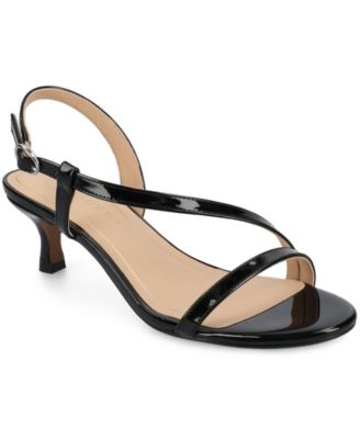 Women's Jemry Asymmetrical Strap Kitten Heel Strap Dress Sandals
