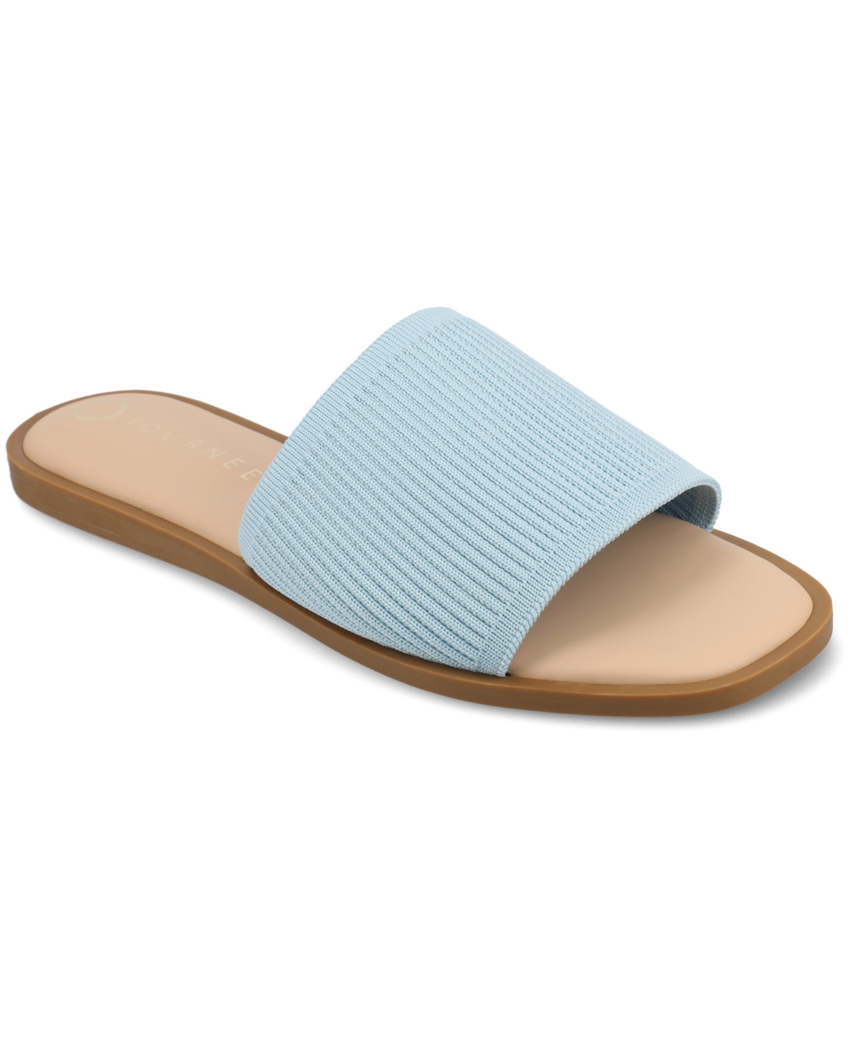 Journee Collection Cloudsteppers Womens Prisilla Flat Sandals In Blue