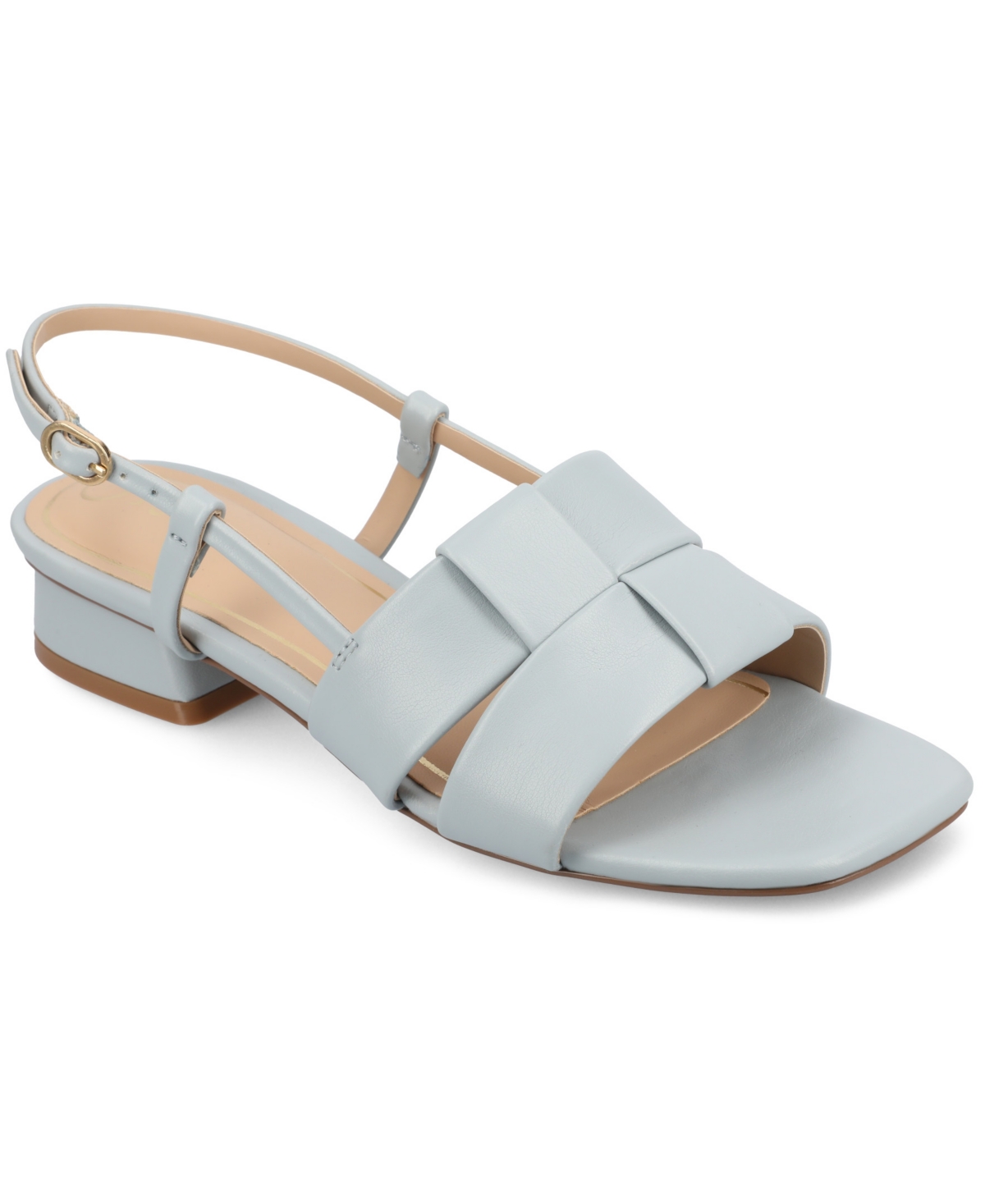 Journee Collection Tabatha Block Heel Sandal In Blue