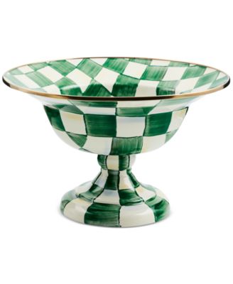 MacKenzie-Childs - Emerald Check Compote, Large