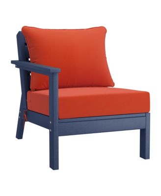 Outdoor 5-Piece Navy Blue Modular Sectional Patio Furniture Sofa Set