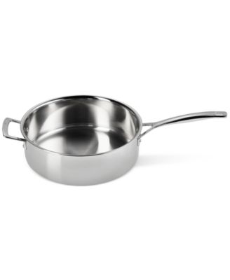 Classic Stainless Steel Round Saute Pan with Lid, 6 Qt.
