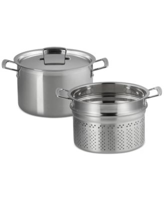 Classic Stainless Steel Deep Round Pasta Pot & Sieve, 7.5 Qt.