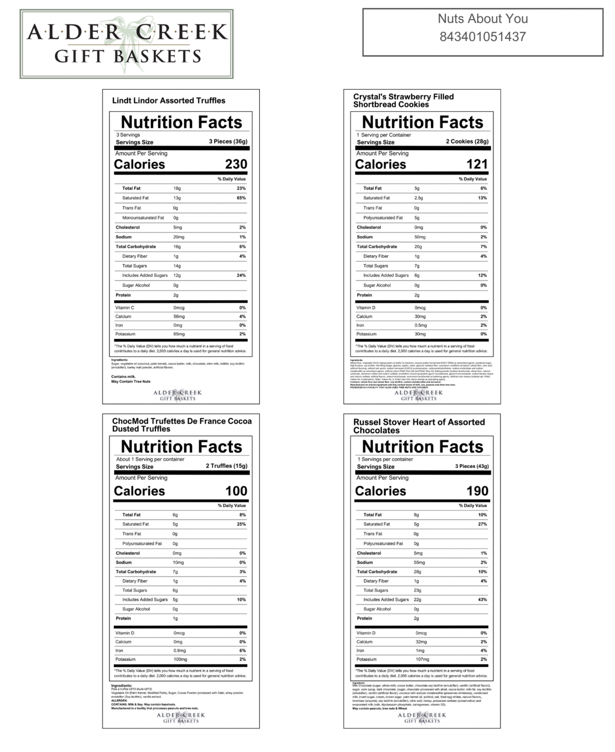 Alder Creek Gift Baskets Nuts About You Set, 9 Piece