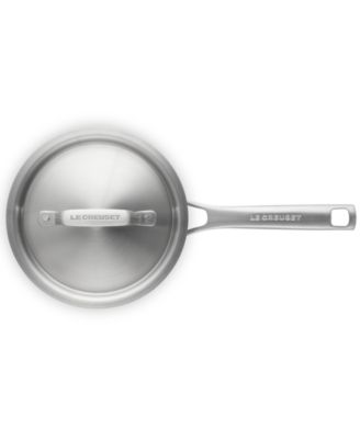 Essential Stainless Steel Round Saucepan with Lid, 2 Qt.