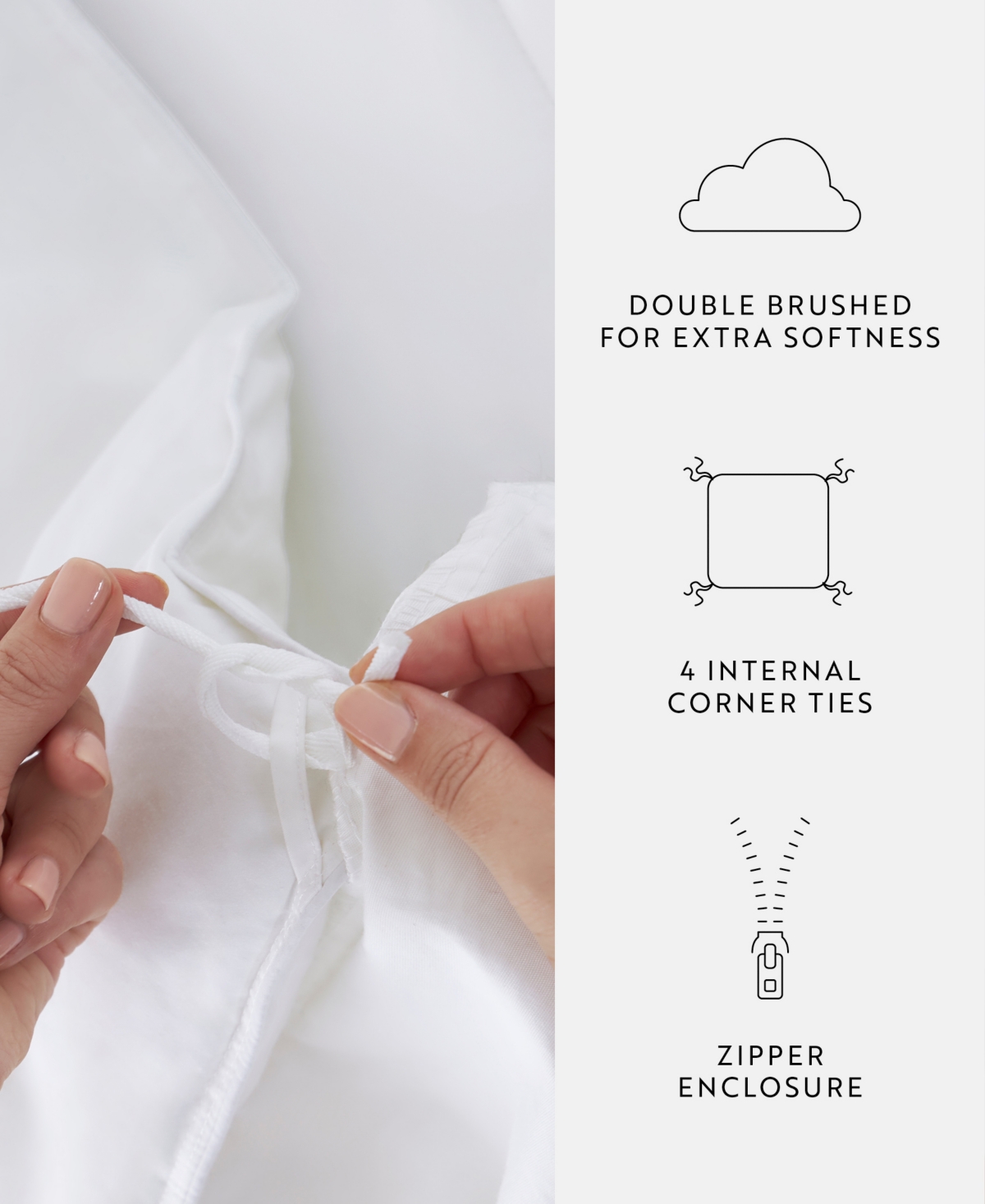 Ienjoy Home Utra Soft Reversible 3-pc. Duvet Cover Set, Queen In White