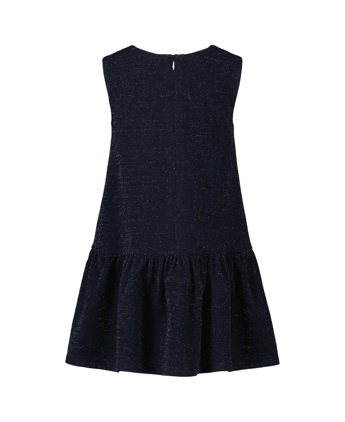 Blueberi Boulevard Toddler And Little Girls Drop Waist Sleeveless Peplum Hem Dress In Black