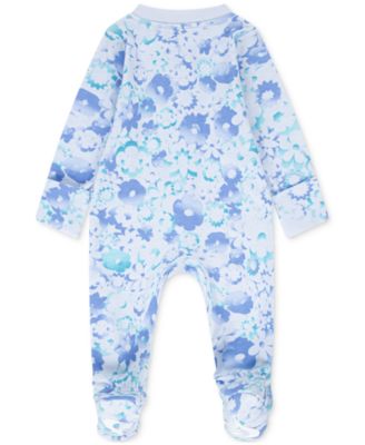 Baby Girls Flow-ral Printed Footed Coverall