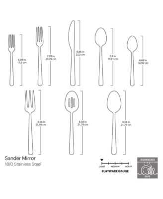 Stainless Steel Sander Mirror 51-Pc. Flatware Set, Service for 8