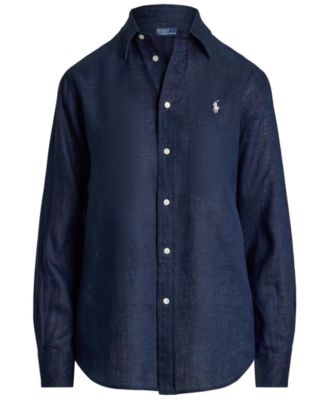 Women's Classic-Fit 100% Linen Shirt