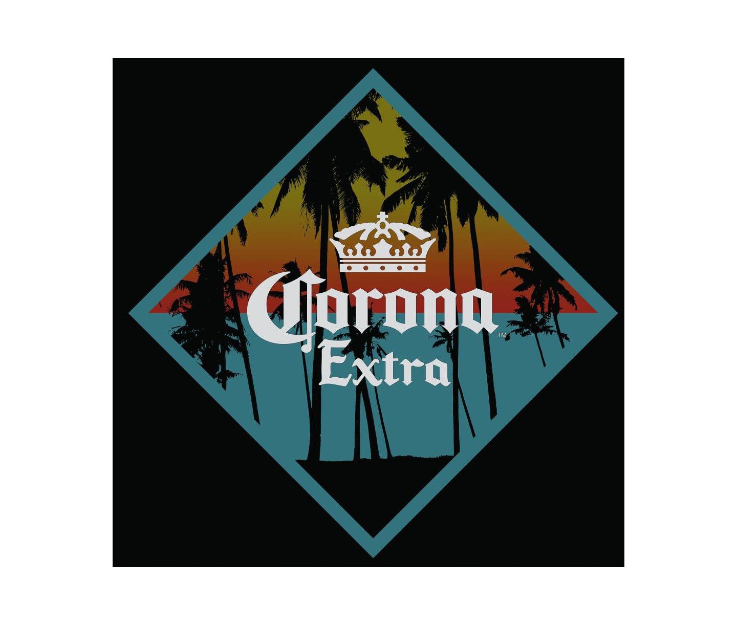 Мужская футболка Corona Extra Logo Charcoal Heather T-Shirt-Small, цвет: Угольный меланжевый — фото 2
