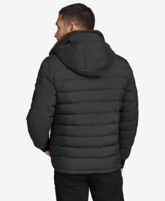 Men's Loxton Down Coat with Removable Faux Rabbit Collar