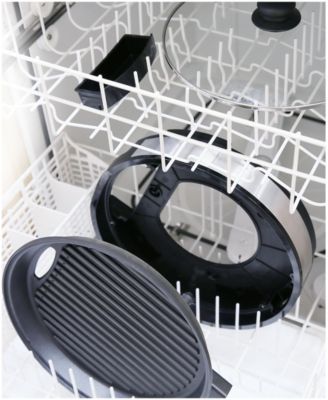12-Inch Stainless Steel Deluxe Indoor Grill with Tempered Glass Lid