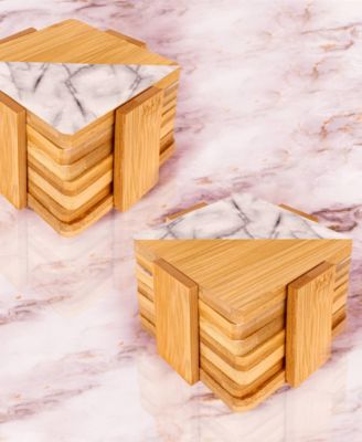 Bamboo 14-Pc. Coasters Set