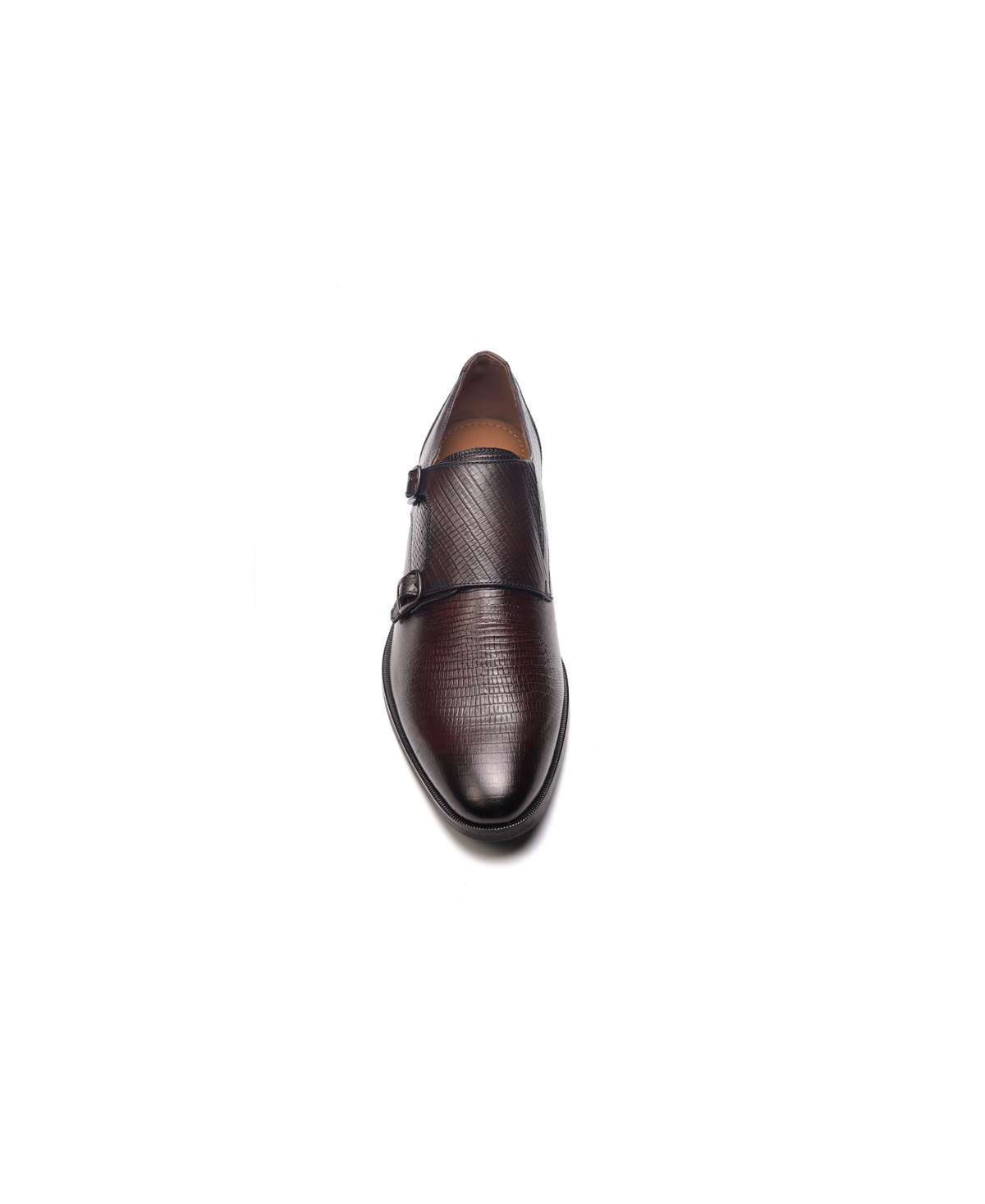 Carlos By Carlos Santana Men's Jack Double Monk Strap Dress Shoe In Brown Leather