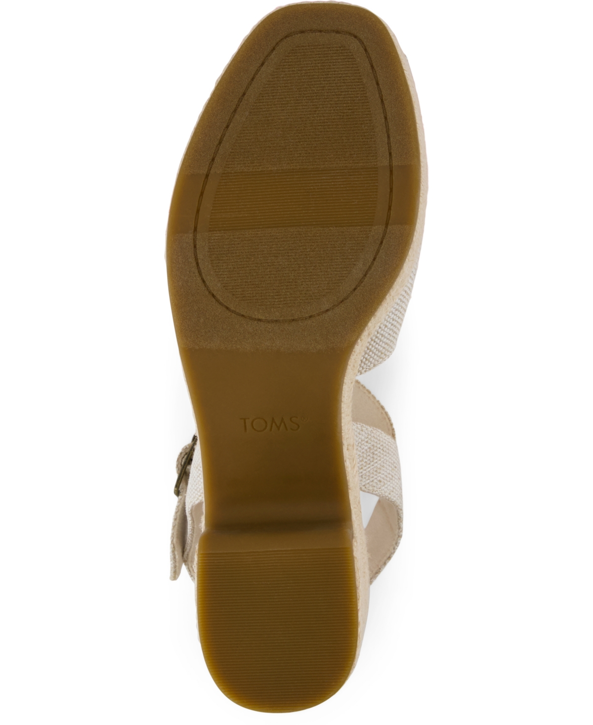 Shop Toms Women's Isla Peep Toe Sandals In Natural Yarn Dye
