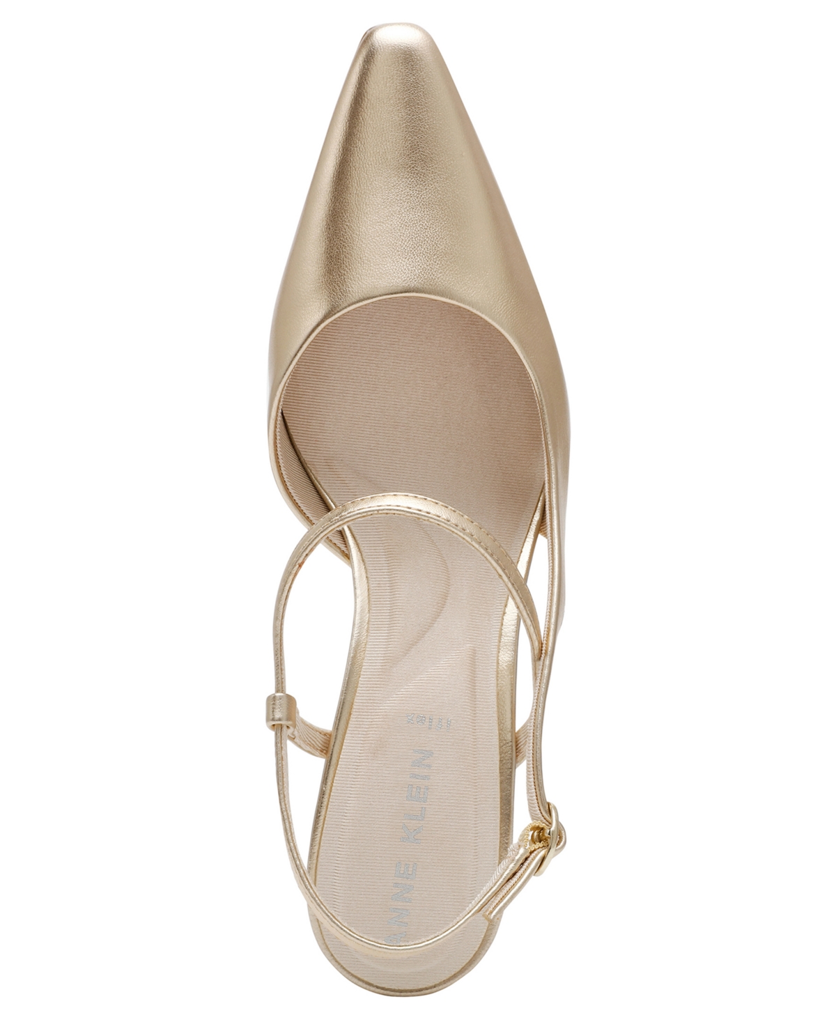 Shop Anne Klein Women's Cosmo Pointed Toe Slingback Pumps In Light Gold