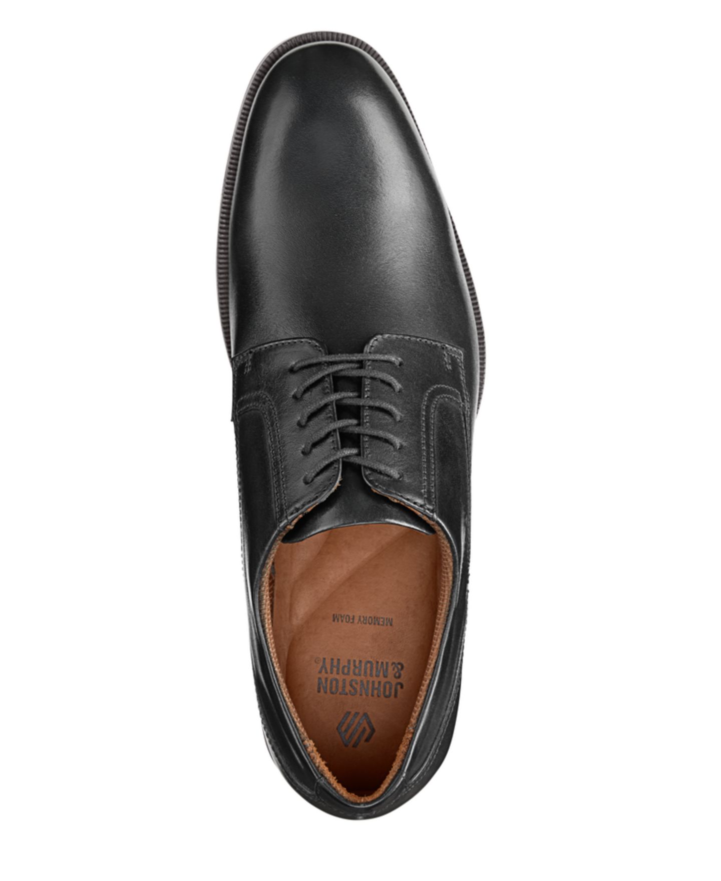Мужские туфли Johnston & Murphy Reeve Plain Toe Dress Shoe, цвет: Чёрный — фото 4