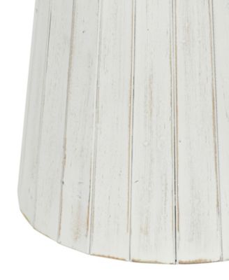 26" Wood Norman Wyatt Home Drift Carved Ridge End Table