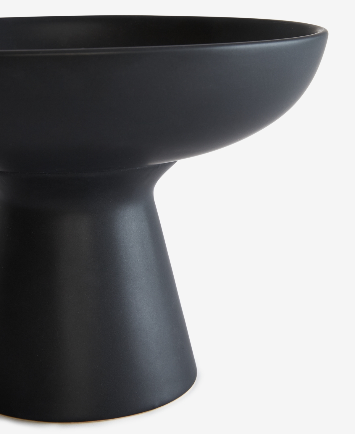 The Cellar Matte Black Footed Bowl, Exclusively At Macy's In Black