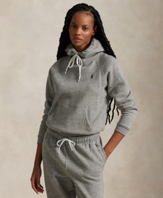 Women's Shrunken Fit Fleece Hoodie Sweatshirt