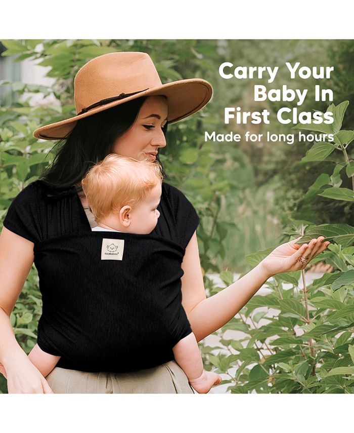 Original Baby Wraps Carrier, Baby Sling Carrier, Stretchy Infant Carrier for Newborn, Toddler - Black - No Size