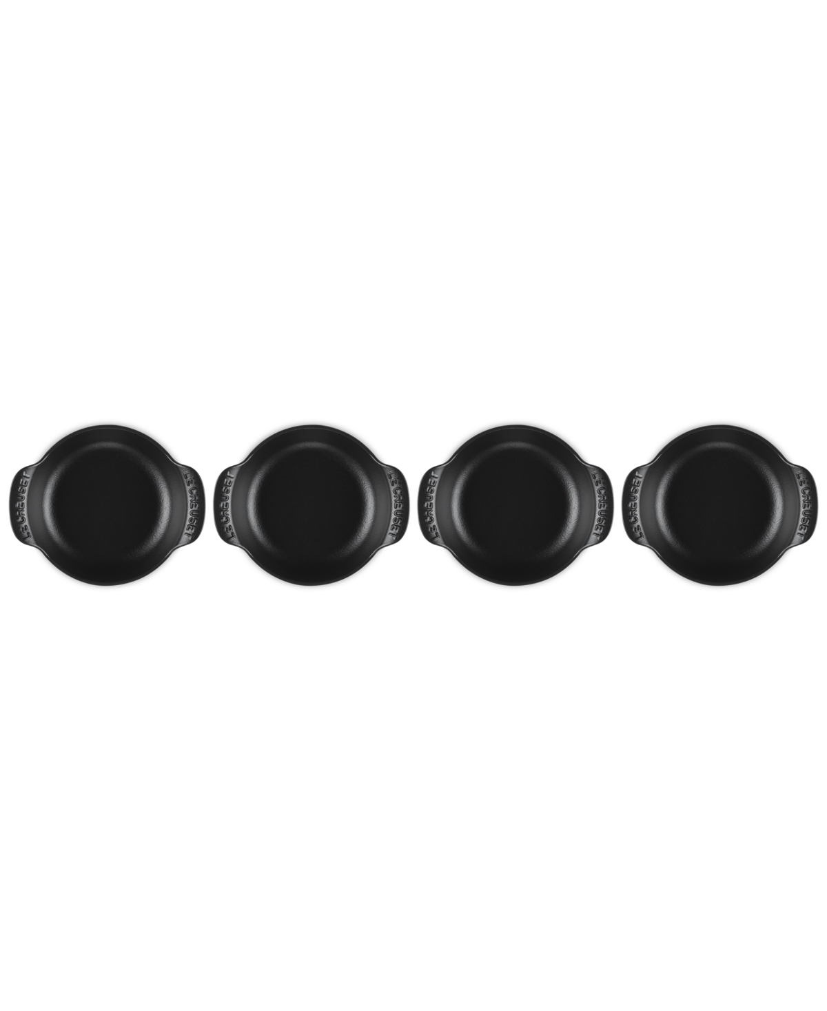 Le Creuset Gourmand Set Of 4 1/3-quart Enamel Cast Iron Braiser In Matte Black