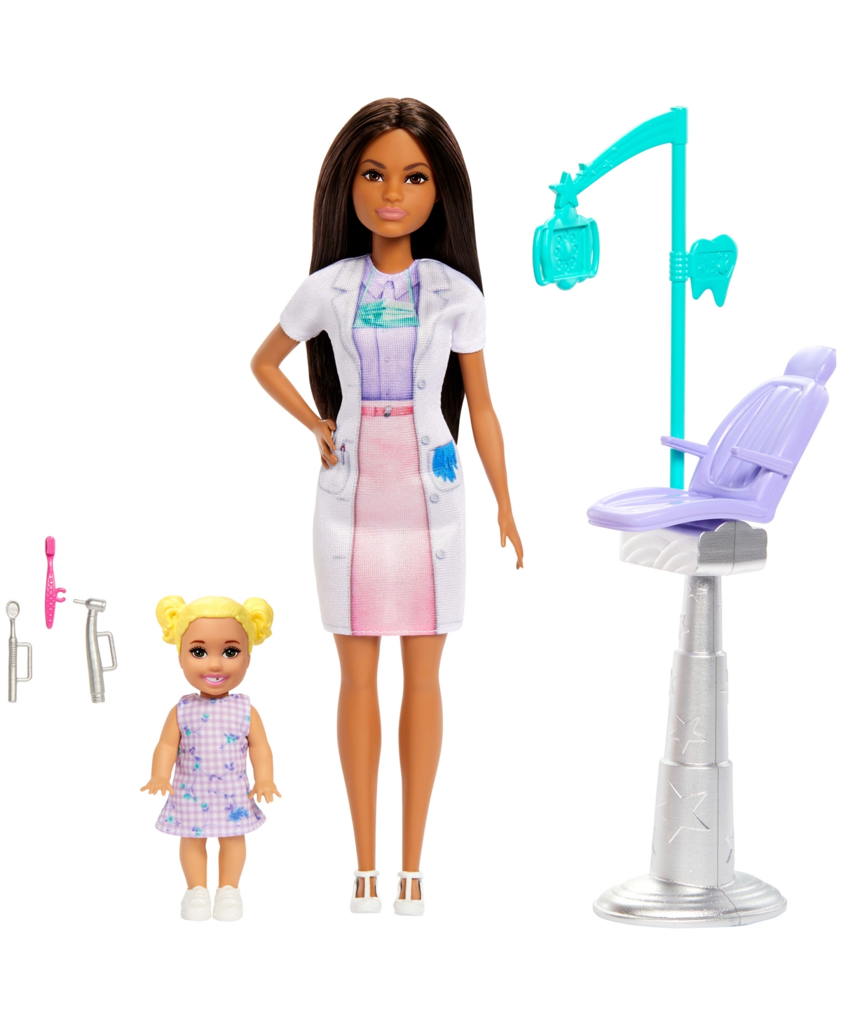 Shop Barbie Dentist Doll With Brunette Fashion Doll, 1 Kid Doll, Medical Doctor Furniture & Accessories In Multi-color