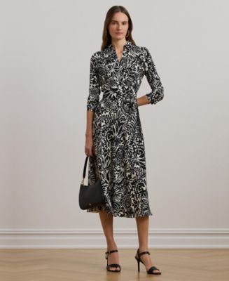 Lauren Ralph Lauren Women's Floral Crepe Midi Dress - Macy's