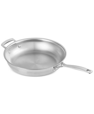 Classic Stainless Steel Round Frying Pan, 12"