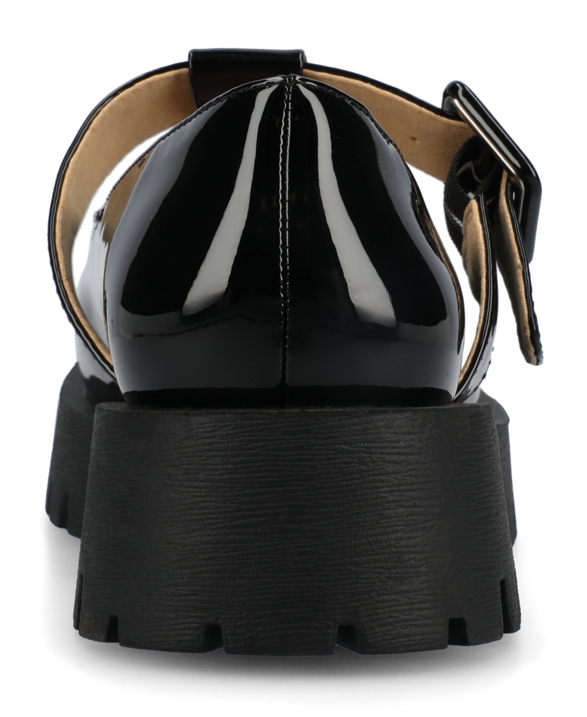 Journee Collection Suvi Mary Jane Loafer In Black Patent