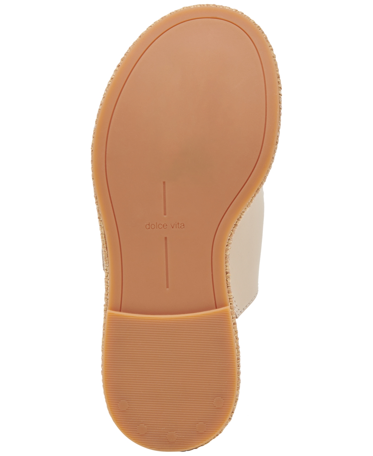Dolce Vita Witny Buckled Platform Slide Sandals In Bone Leather