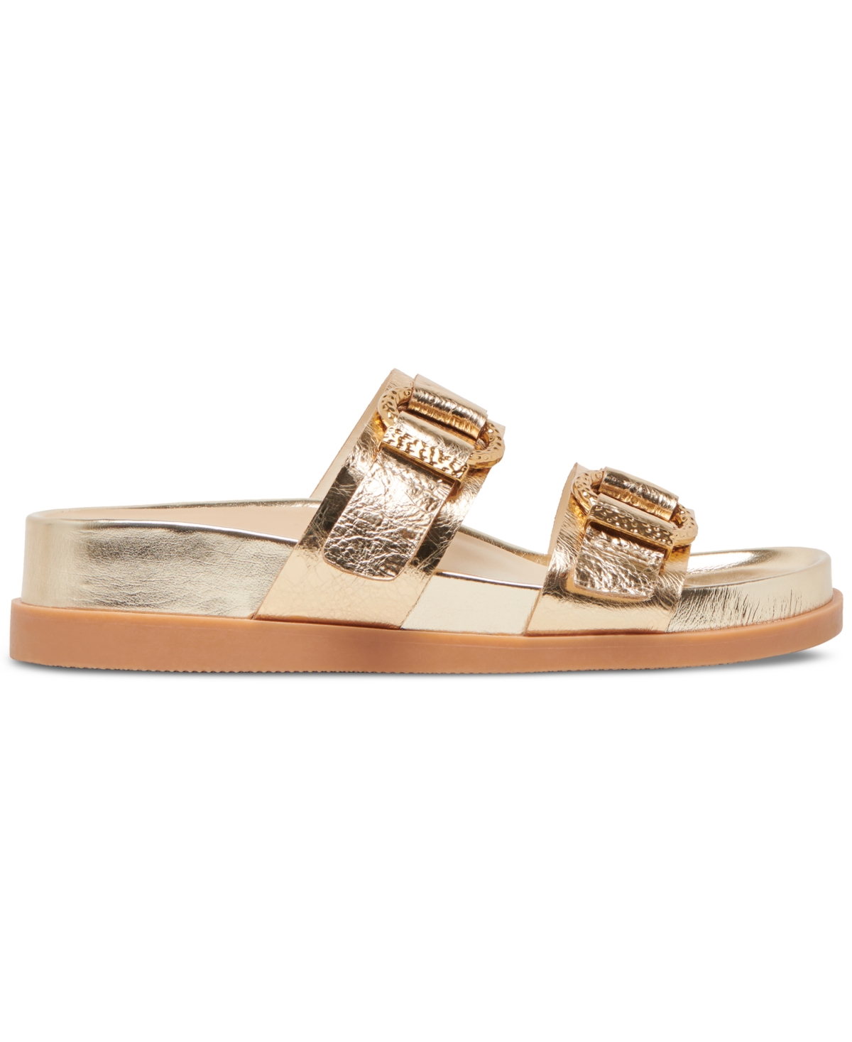 Dolce Vita Soya Platform Sandal In Gold Distressed Leather